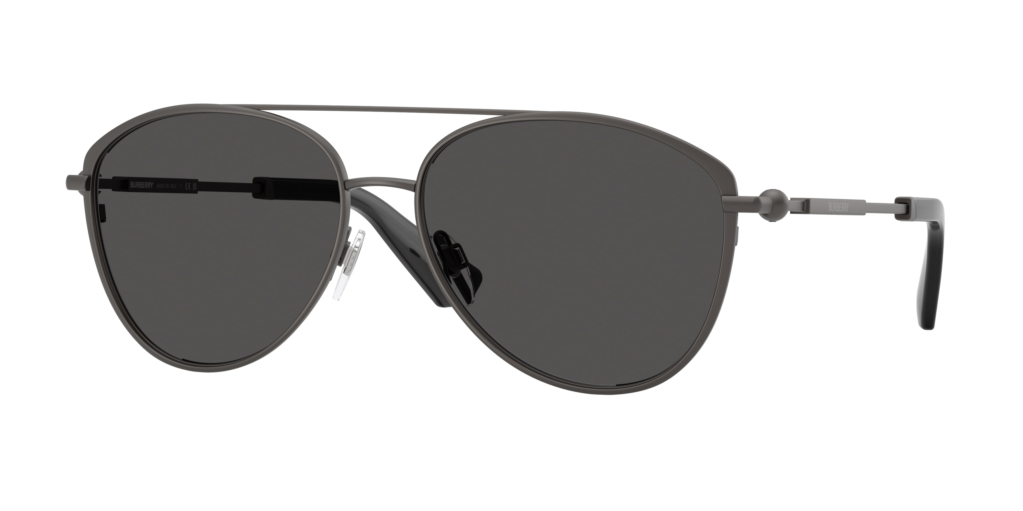 Burberry Unisex BE3157  131687 Sunglasses Metal Grey Grey Pilot Normal-image